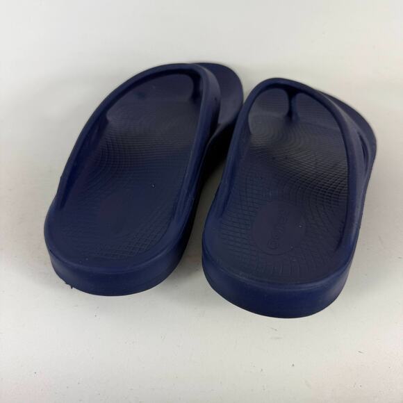 Oofos Original Thong Women's 10 Navy Rubber Open Toe Slip-On Flip Flop Sandals - Picture 7 of 9